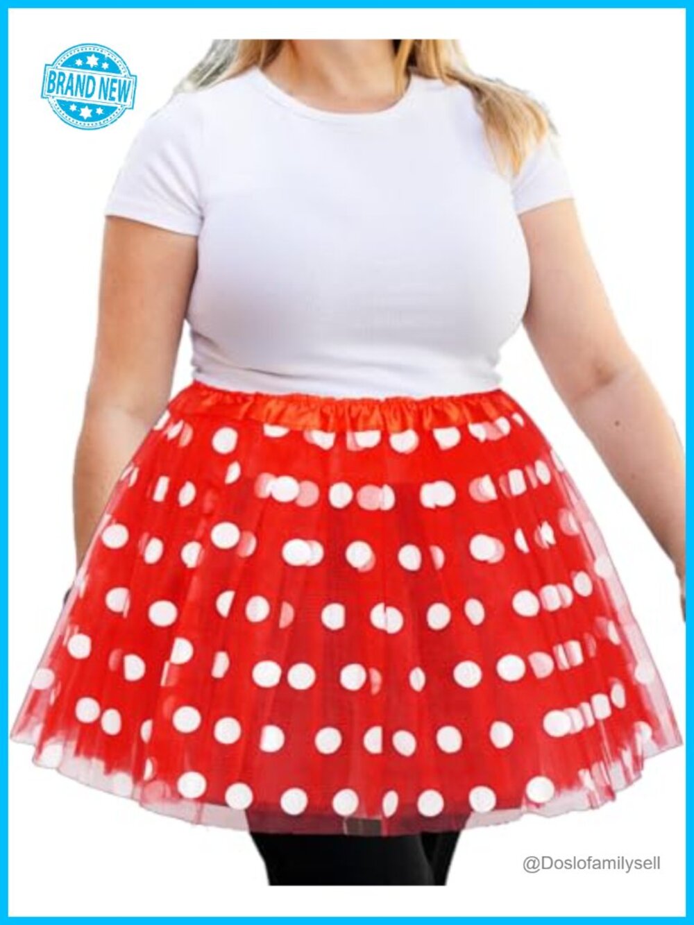 5 Layer Tulle Tutu Skirt Polka Dot Halloween Costume Plus Size